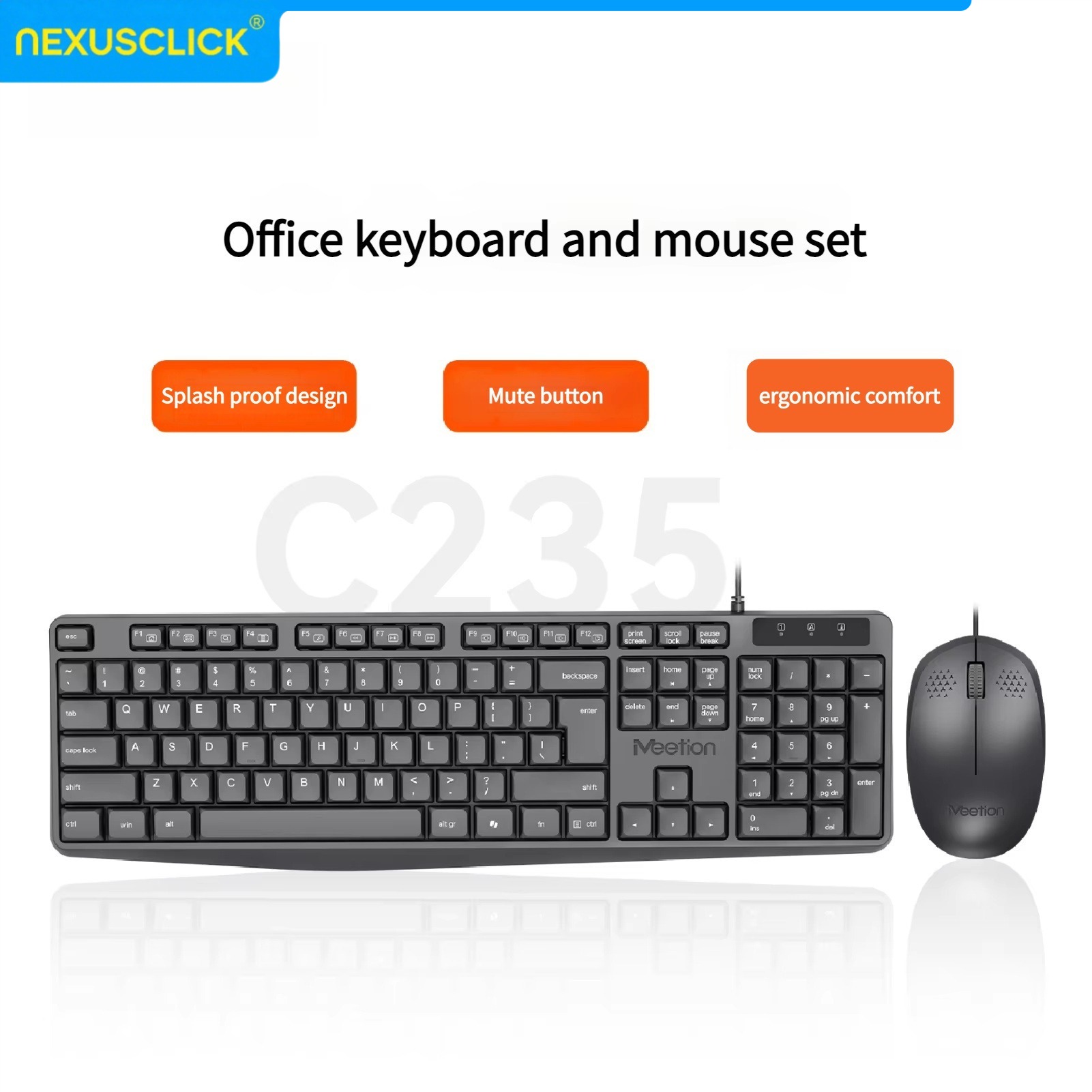 Gaming Keyboard That Is Quiet - Zestaw NexusClick: Arabsko-angielska klawiatura przewodowa i