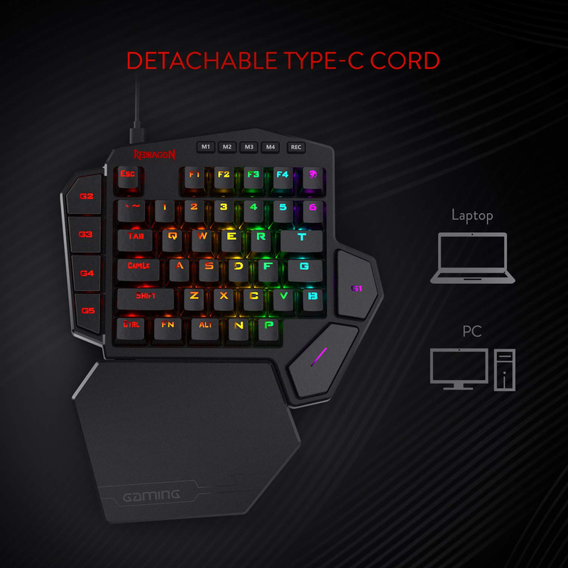 Redragon K585 DITI jednoręczna – Gaming Keyboard 1 Hand recenzja i cena