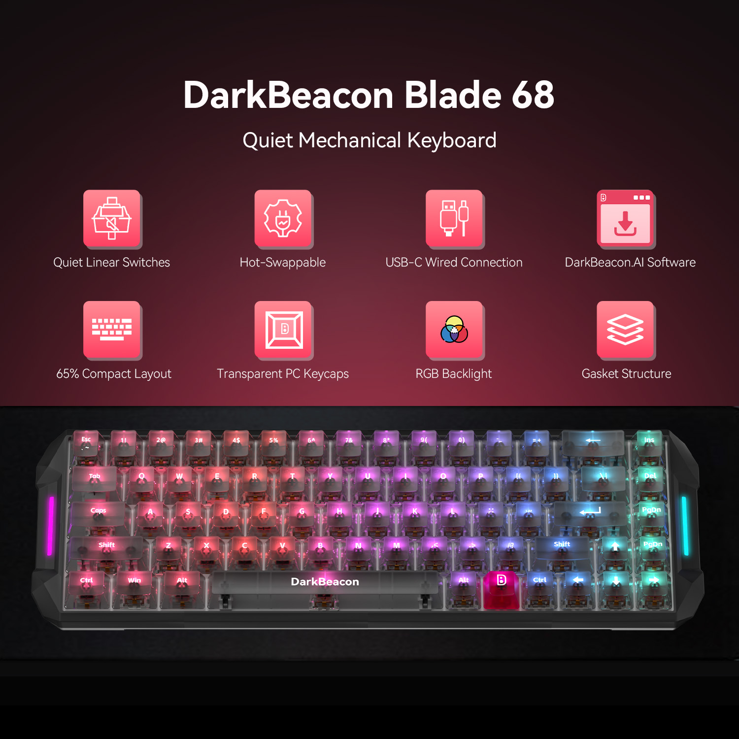 Klawiatura mechaniczna DarkBea – Gaming Keyboard That Is Quiet recenzja i cena