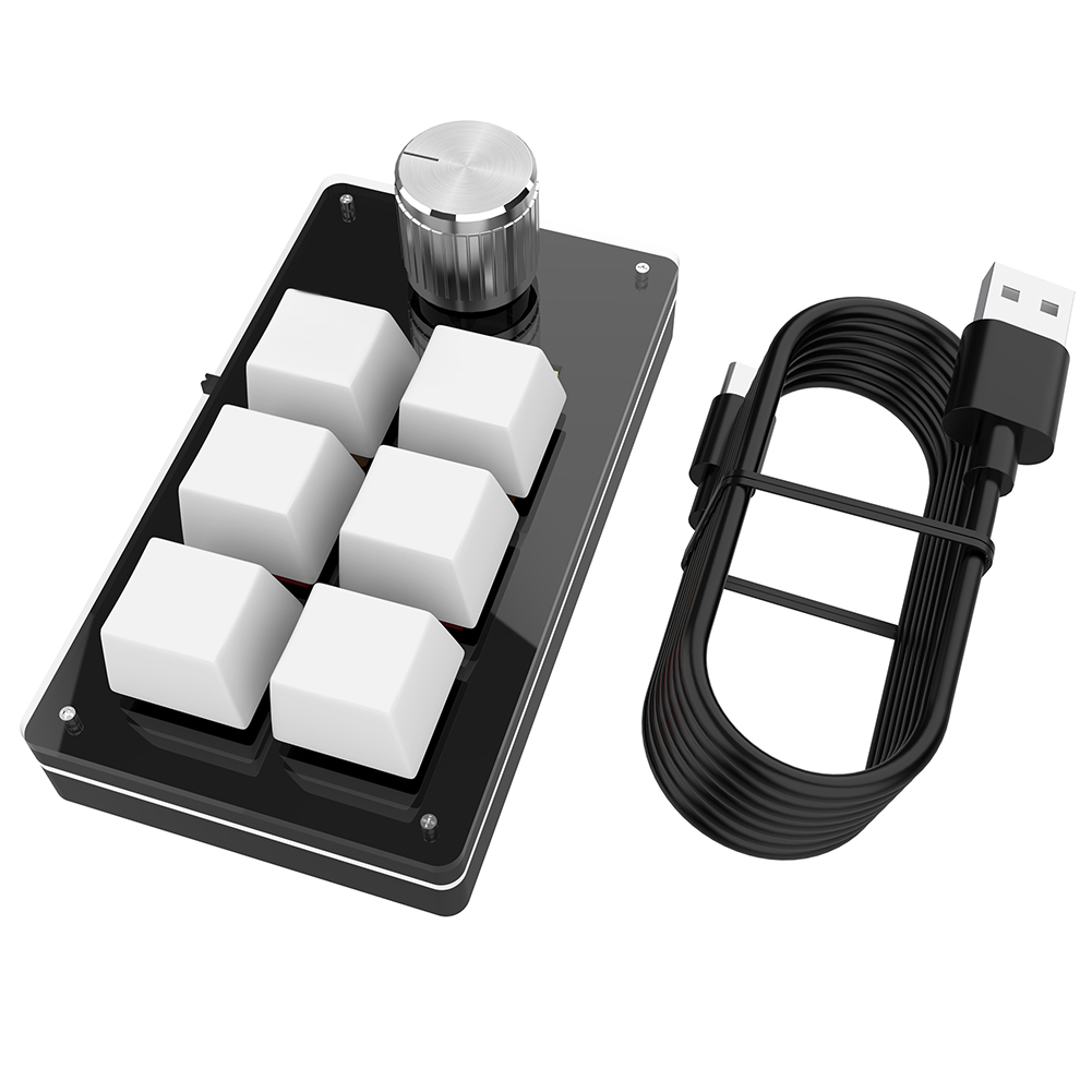 6 Klawiszy 1 Pokrętło Jednoręc – Gaming Keyboard 1 Hand recenzja i cena