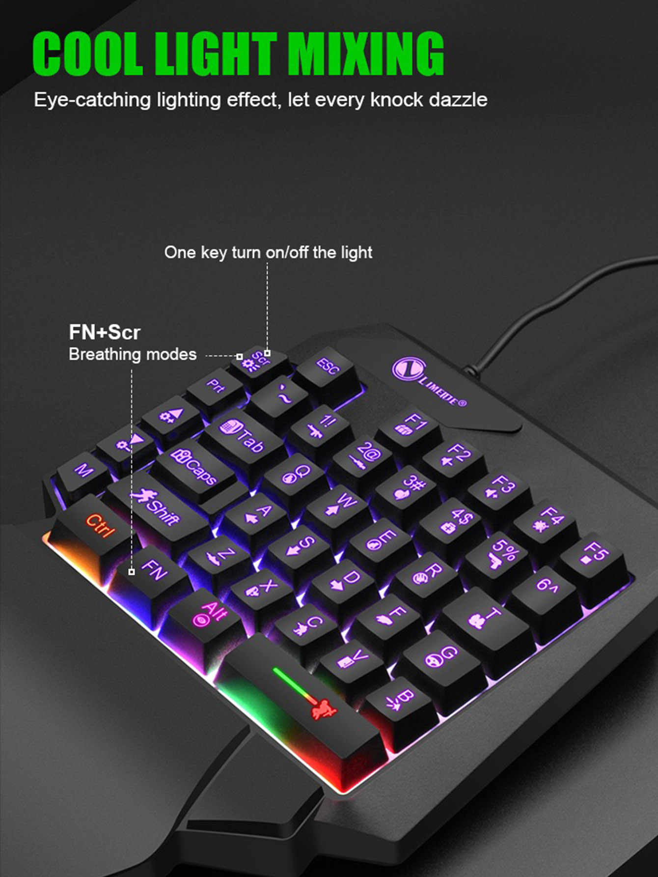 Mechaniczna jednoręczna przewo – Gaming Keyboard 1 Hand recenzja i cena