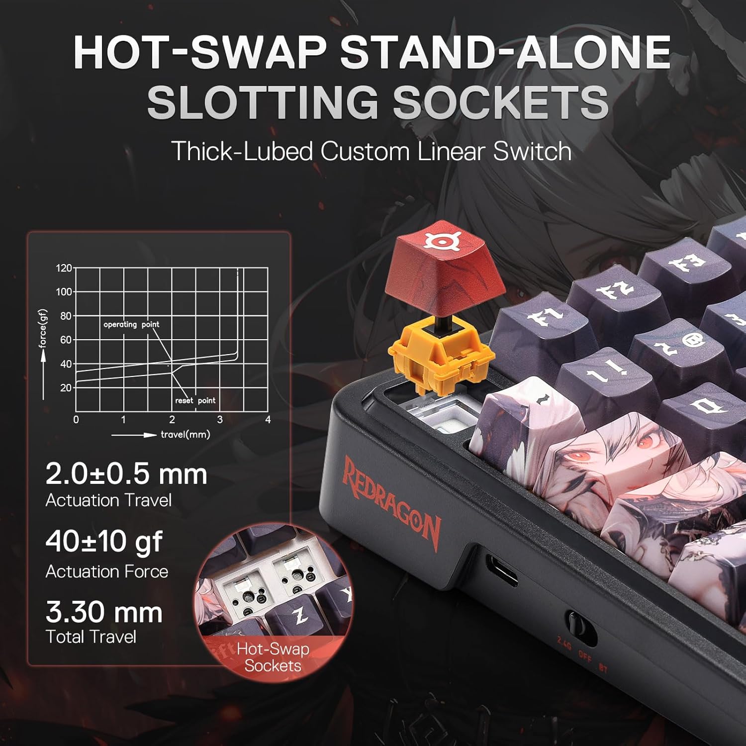 Klawiatura gamingowa bezprzewo – Gaming Keyboard Hot Swappable recenzja i cena