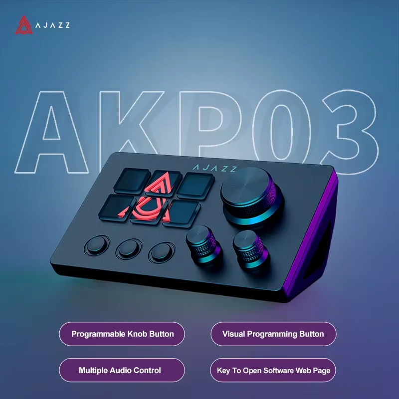 Ajazz AKP03E/153E Konsola Biur – Gaming Keyboard 1 Hand recenzja i cena