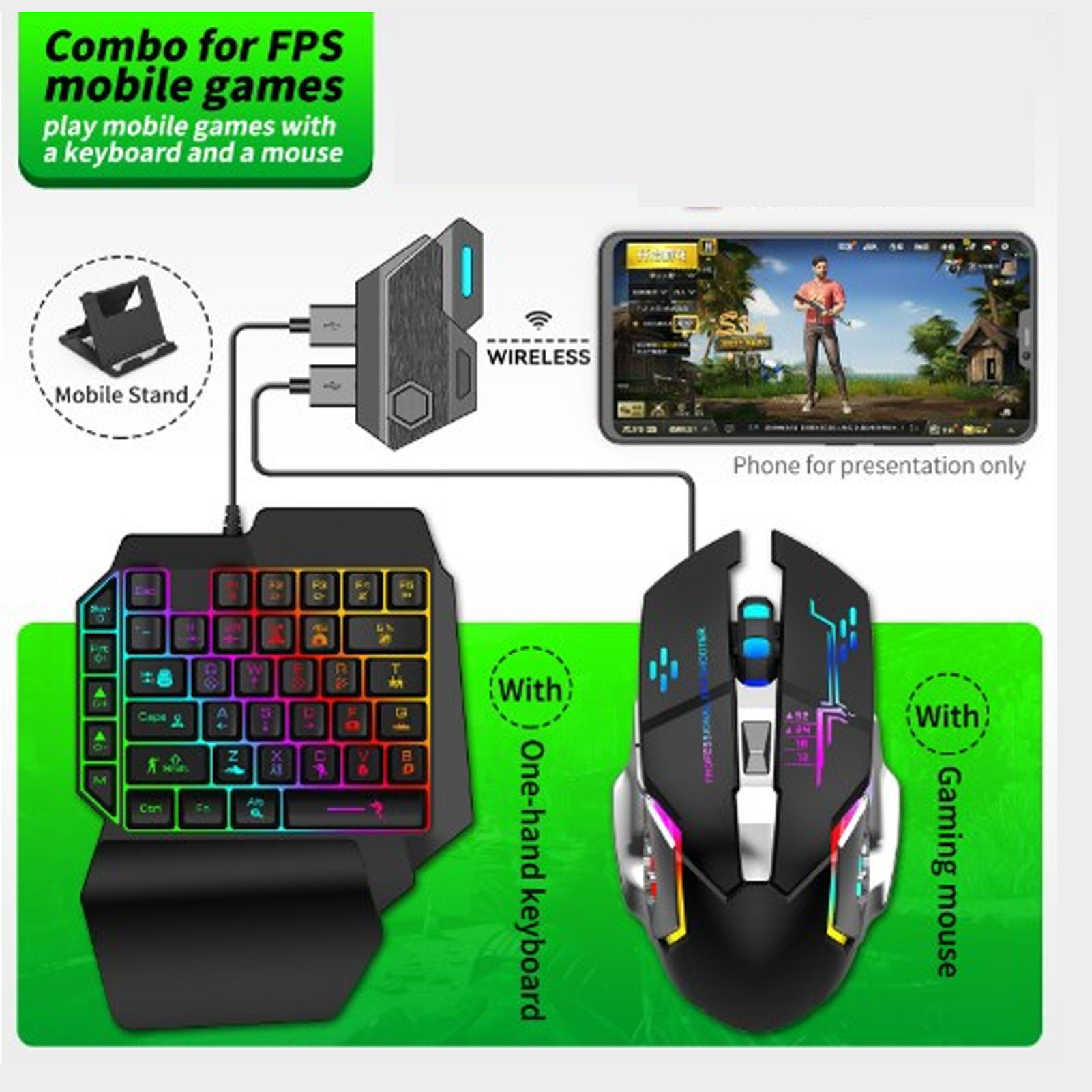 Zestaw do gier mobilnych: klaw – Gaming Keyboard And Mouse Mobile recenzja i cena