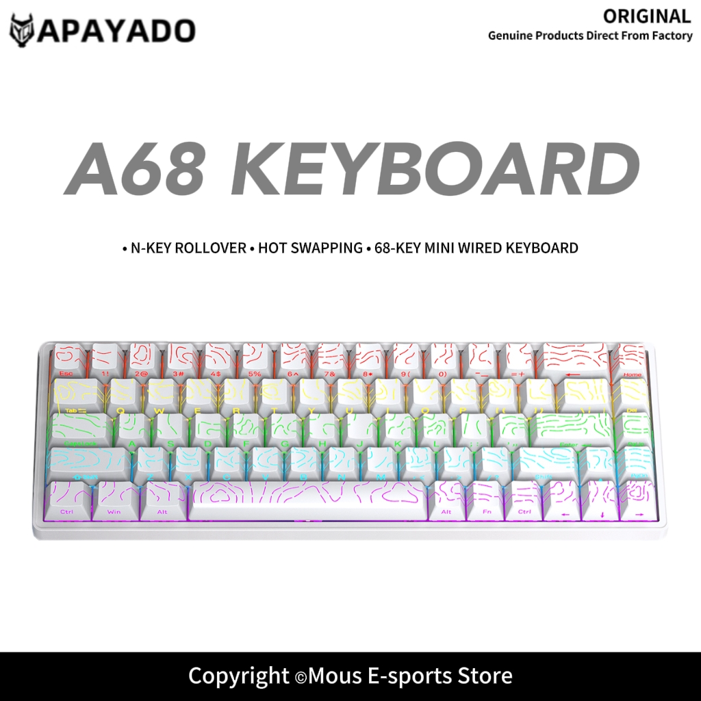 APAYADO A68 Przewodowa Klawiat – Gaming Keyboard Mobile recenzja i cena